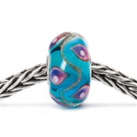 Charm Trollbeads Vetro, Ambra E Pietre Preziose in Argento TGLBE-10427